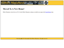 Tablet Screenshot of ebblesminiatures.com